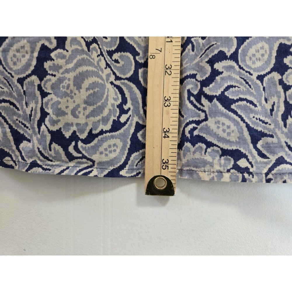Ann Taylor Loft Dress Womens 2 Floral Sequin Neckline Coastal Blue Indie Boho - Picture 6 of 8